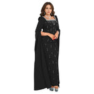 Elegant black embellished gown from Sleeve Drilling Elegant Dress, perfect for fashion and ملابس occasions