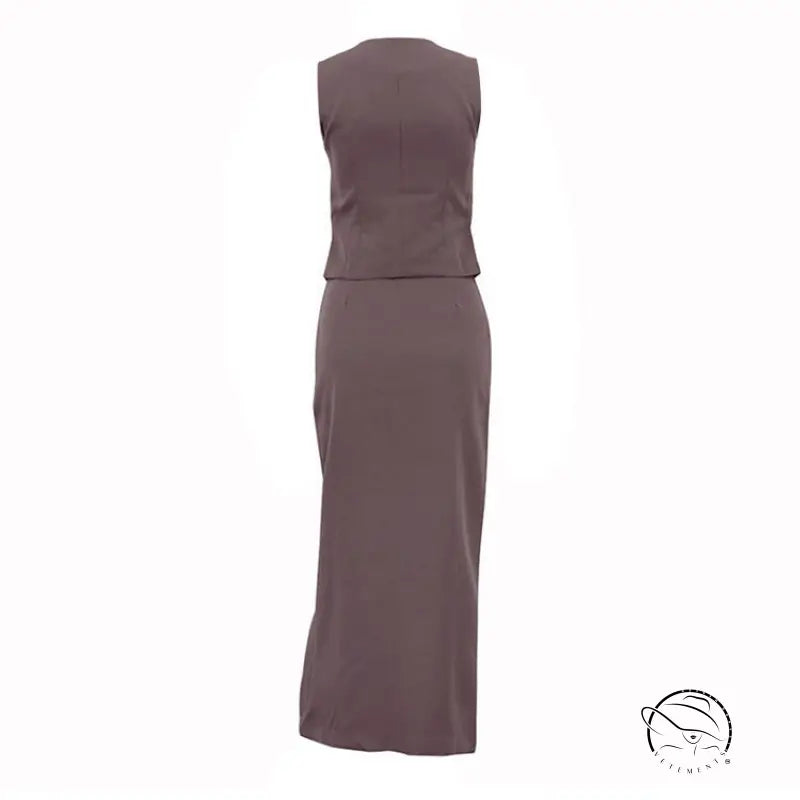 Vest Jacket Hip Skirt Set Office Two Piece