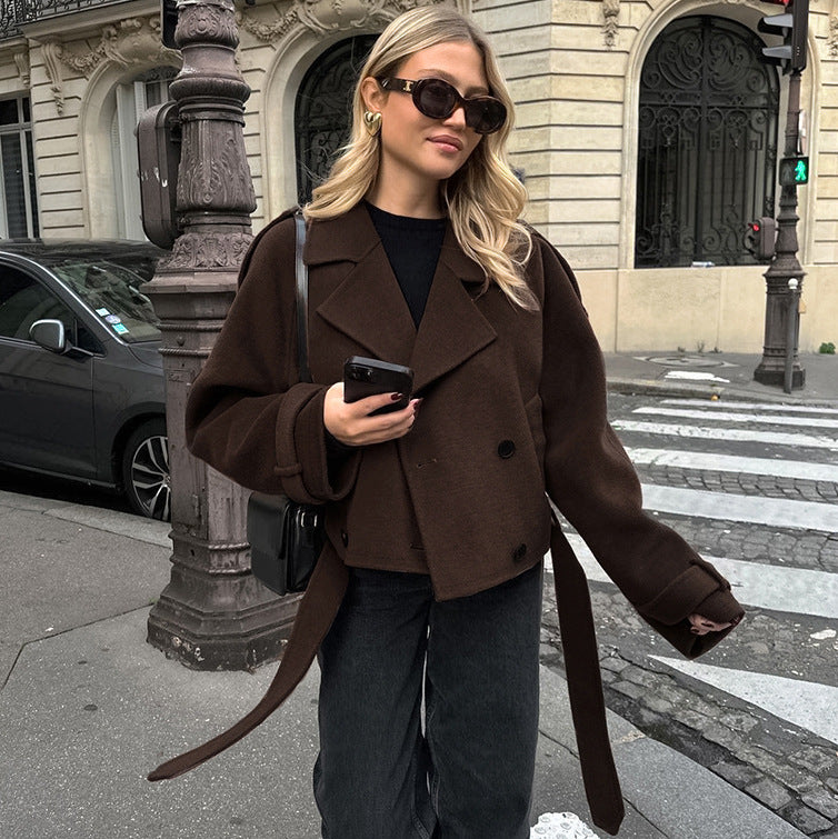 Elegant Woolen Office Coat