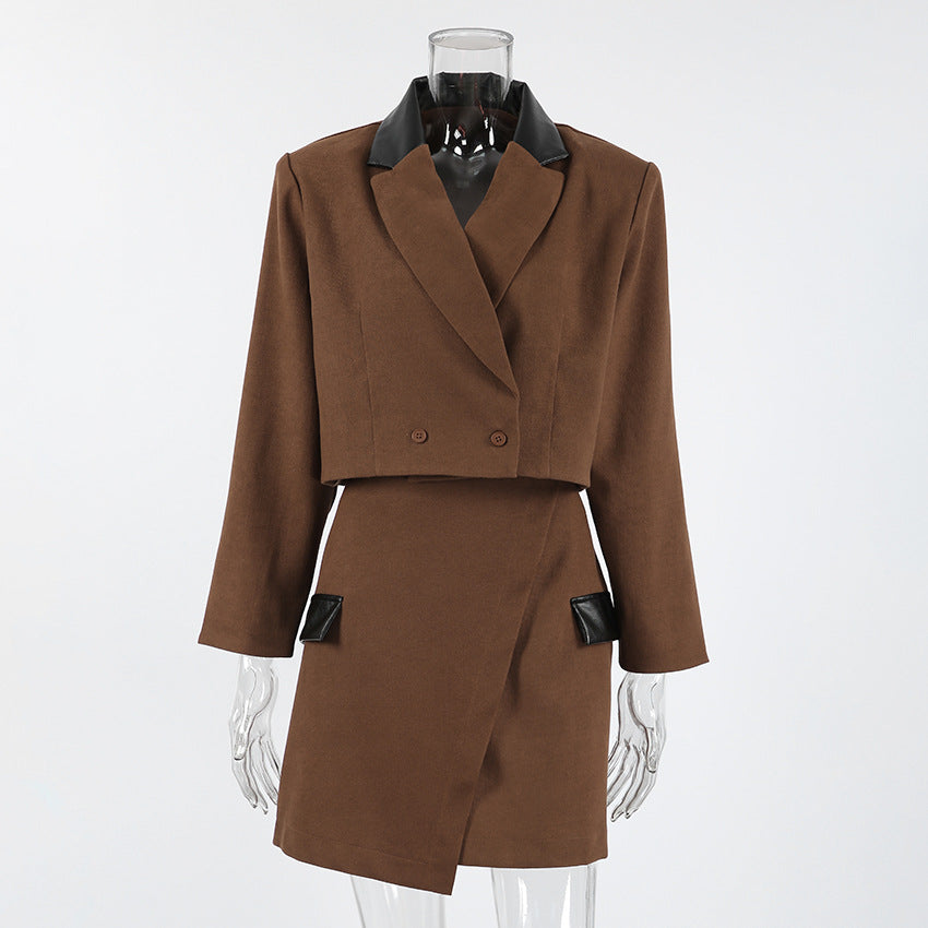 High Sense Casual Short Skirt Two Piece Sets