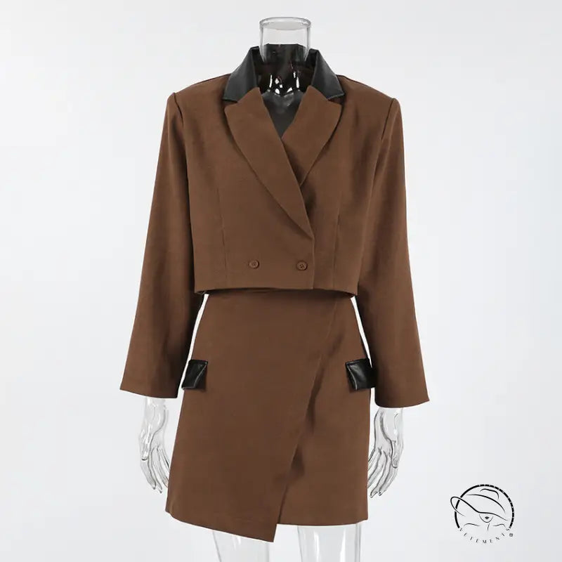 High Sense Casual Short Skirt Two Piece Sets