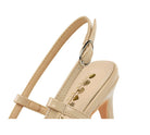 French v Shaped Square Buckle Pointed High Heels