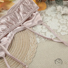 Light pink satin lingerie top in Winter Skin-Friendly Pajamas Set