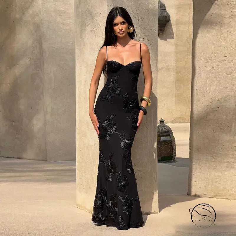 Elegant Slim Fit Slimming Maxi Dress