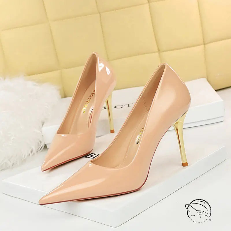 Fashionable Simple Metal Heel Ultra High