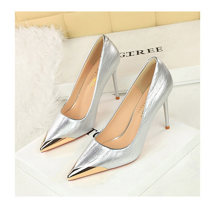 Cocktail Low Cut Shoes Pointed Stiletto Heels
