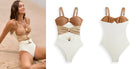 Two-tone one-piece swimsuit from Comfy One Piece Swimsuit collection by Langry fashion ملابس