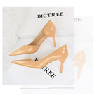Shiny Patent Leather Side Hollow out High Heels