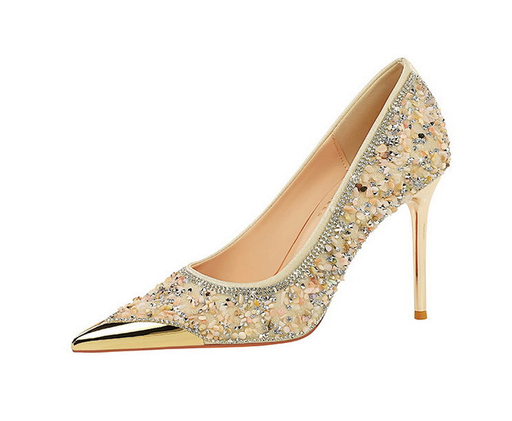 Stiletto Rhinestone High Heels