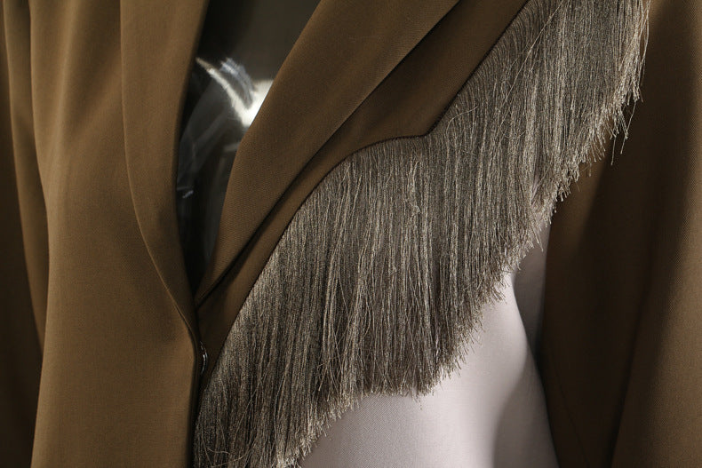 Early Autumn Personality Cutting Long Overcoat