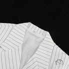 Elegant Striped Top Wide Leg Pants Office Two Piece Sets