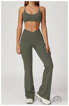 Cross Waist Wide Leg Bootcut Trousers Outdoor