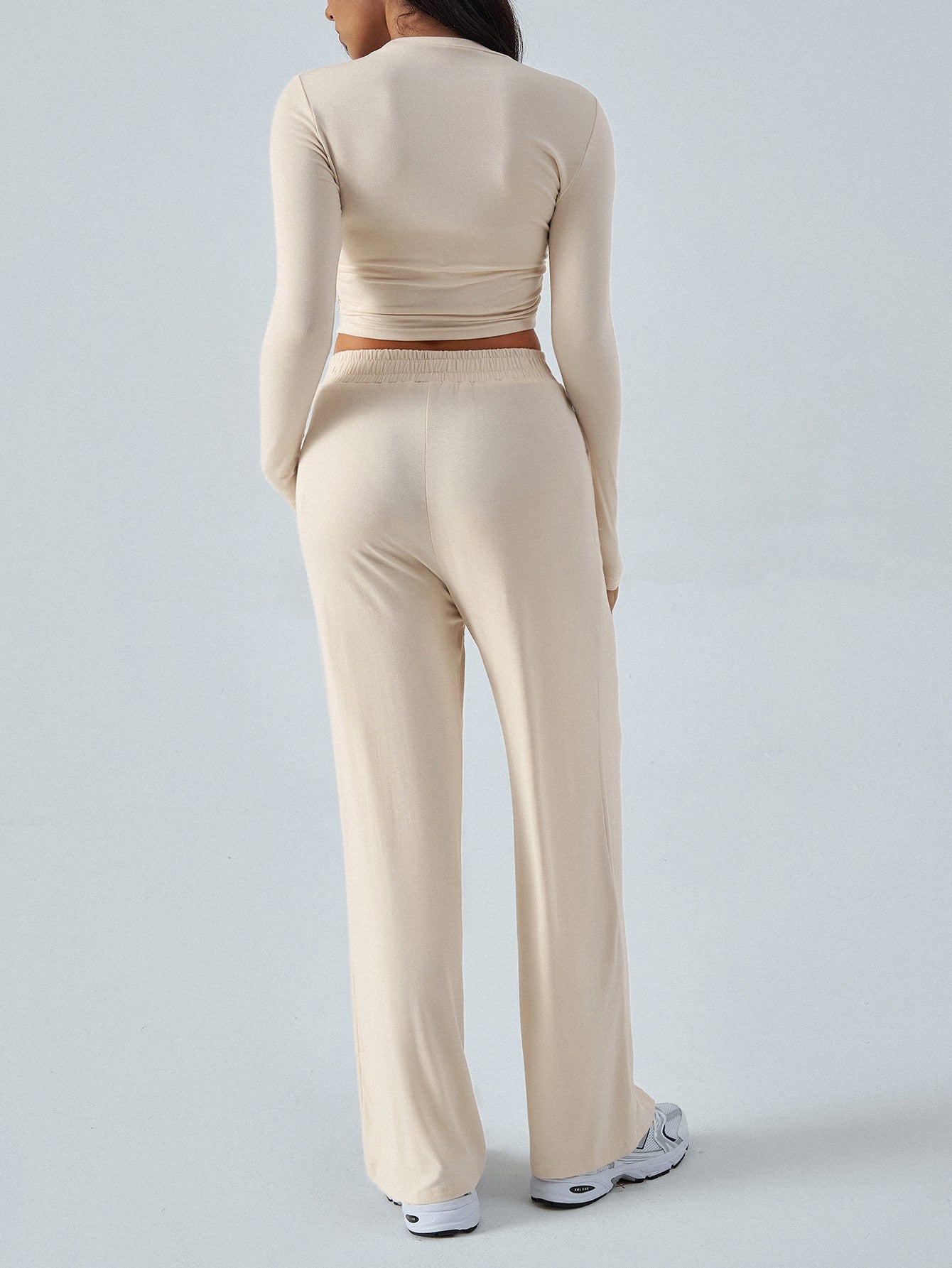 Winter Waist Tight Wide Leg Casual Pants