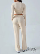 Winter Waist Tight Wide Leg Casual Pants