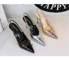 Cocktail Low Cut Back Strap High Heel