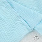 Light blue textured langry fabric diaper in Cotton Crepe pajamas