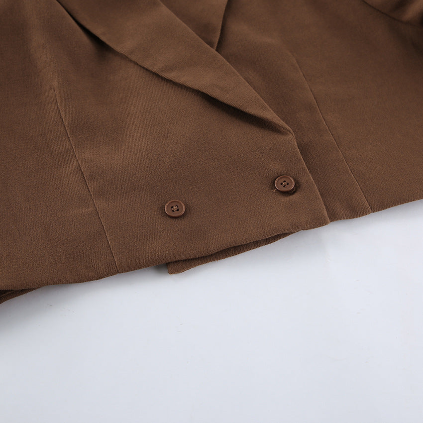 High Sense Casual Short Skirt Two Piece Sets