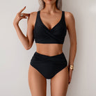 Black two-piece Gorgeous Split Swimsuit, a stylish choice in langry fashion ملابس