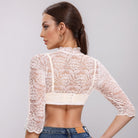 Beer Festival Regular Base Lace Stitching Small Shirt Top