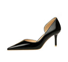 Shiny Patent Leather Side Hollow out High Heels