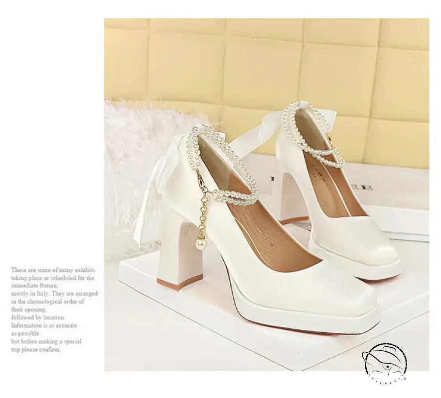 Square Toe Chunky Heel Waterproof High