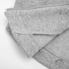 Cozy short zipper cardigan hoodie in heather gray with ribbed cuffs