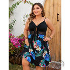 Elegant floral print strap dress in sundress style