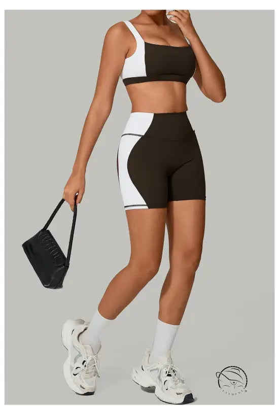 Color Matching Tight Quick Drying Fitness Clothes