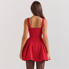Red mini dress from Enchanting Slimming Sling Dress, perfect for trendy fashion ملابس