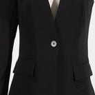 Black blazer with button closure in gorgeous wide leg pants two piece set