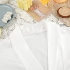 White satin ribbon in Langry fashion satin homewear