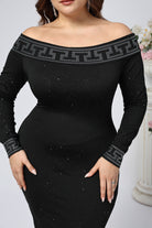 Elegant Sheath Pencil Long Sleeve Maxi Dress