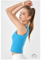 Round Neck Double Layer Sleeveless Sports Vest Women