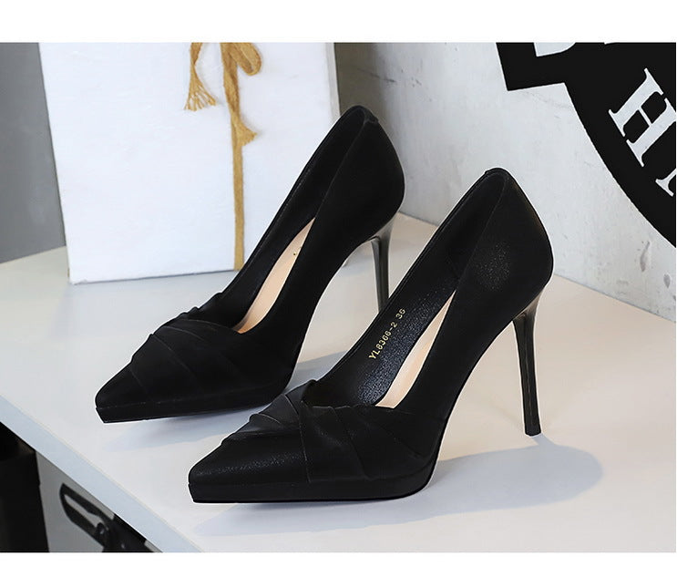 Party Pointed Toe Waterproof Platform High Heels