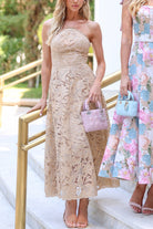 Lace one-shoulder midi dress from Langry, perfect casual party dress for any occasion