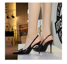 Cocktail Low Cut Back Strap High Heel