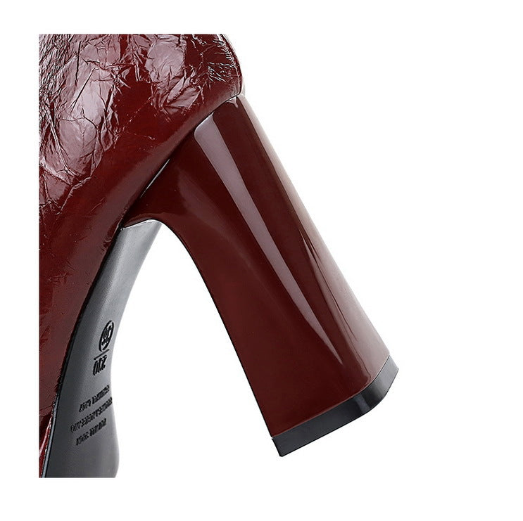 Platform Square Toe Super High Heel