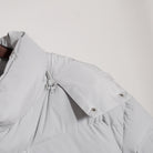 Gray puffer jacket collar on a Cotton Coat Jacket, perfect for fashionable winter ملابس