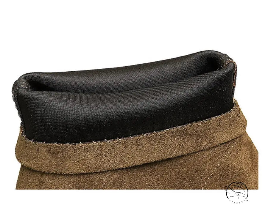 Langry French classic retro suede skinny boots in brown with black rubber sole