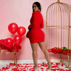 Elegant evening short dress in red, perfect for fashion and ملابس occasions