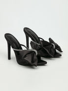 Spring Stiletto Sandals Pointed Toe Bowknot High Heel