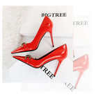 Shiny Patent Leather Office High Heel