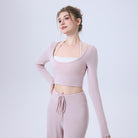 Lavender langry fashion crop top for yoga running