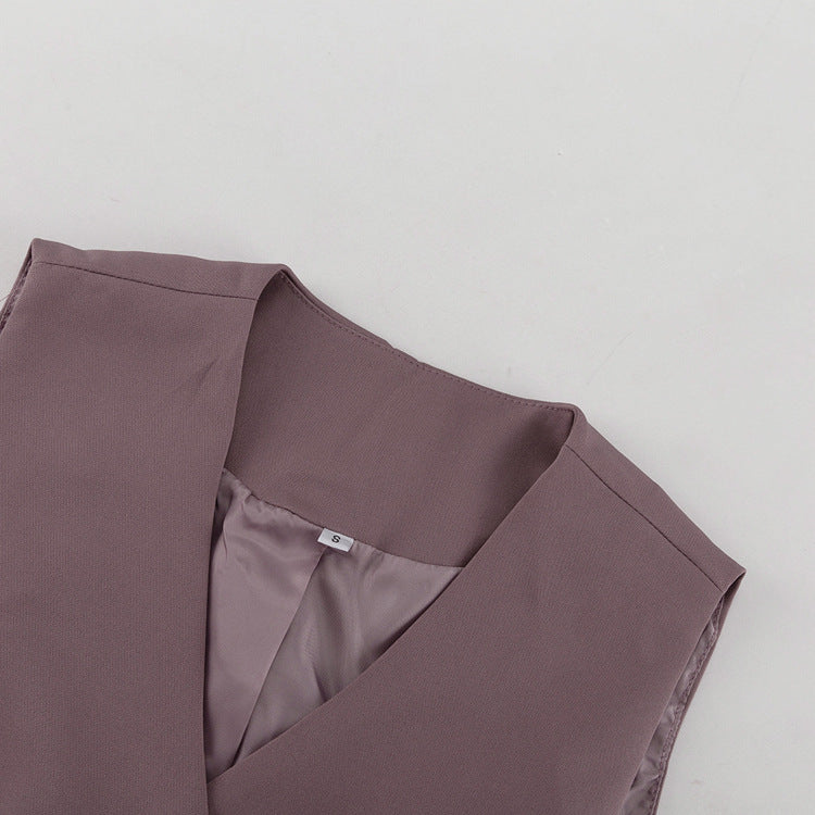 Vest Jacket Hip Skirt Set Office Two Piece