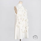 Retro socialite sleeveless floral dress with tie bow design