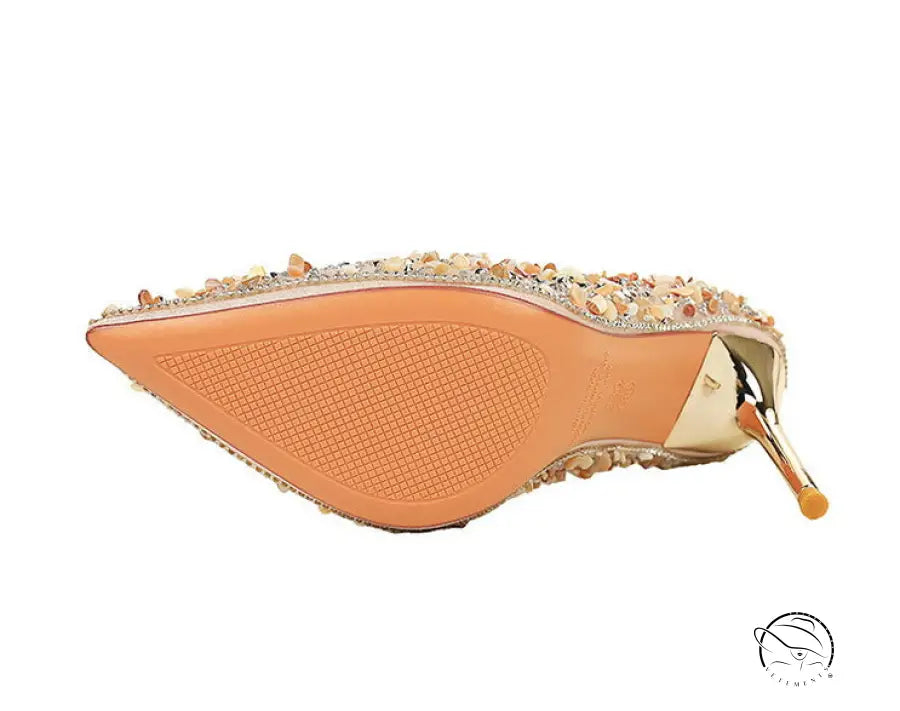 French Small Sharp Point High Heels