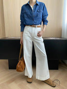 Relaxed Pocket Design Casual Denim Shirt