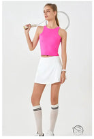 Round Neck Double Layer Sleeveless Sports Vest Women