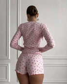 Knitted Shorts Three Piece Set Pajamas