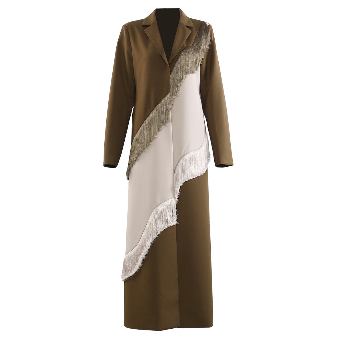 Early Autumn Personality Cutting Long Overcoat